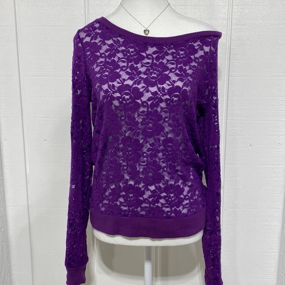 Aeropostale Sweaters - Off the shoulder lace top